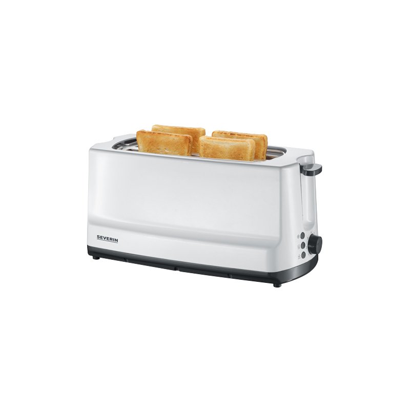 SEVERIN Langschlitz broodrooster AT 2234, wit/zwart, 1400 watt